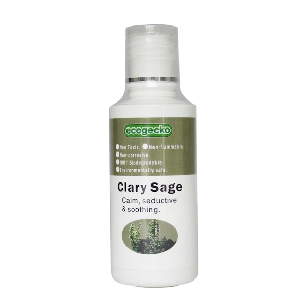 Ecogecko 100 ml Therapeutic Aroma Oil for Water Based Air Purifier Revitalizer - 12 Scents, Clary Sage - 75002-100ML-CLARYSAGE