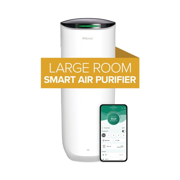 Filtrete Smart Large Room Air Purifier, 310 sq ft Room Capacity, White - FAP-ST02N