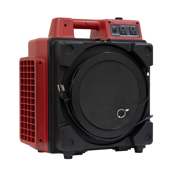 Apariencia Professional 3-Stage HEPA Mini Air Scrubber, Red - 2054655