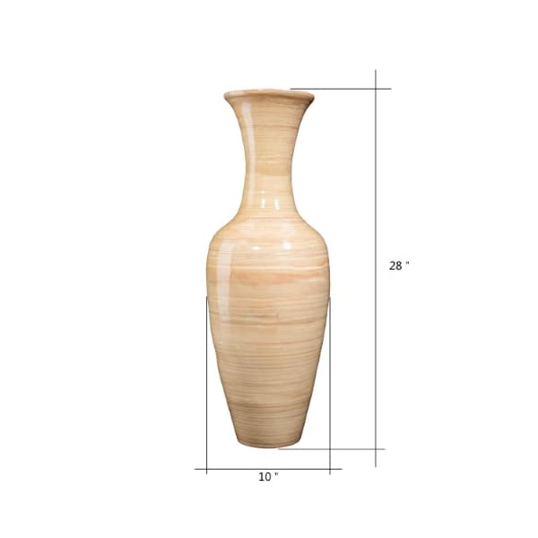Hastings Home Hastings Home Handcrafted 28 inch Tall Decorative Classic Floor Bamboo Vase for Plants (Natural) - 280271YWA