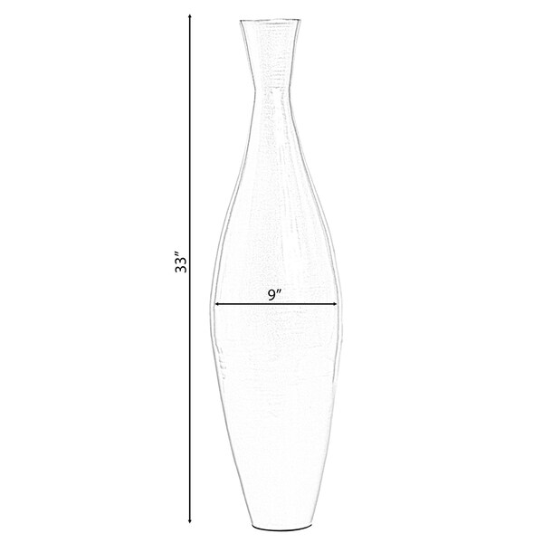 Uniquewise Tall 33" Inch Modern Bamboo Narrow Trumpet Floor Vase, Red Small - QI003889.RD.S