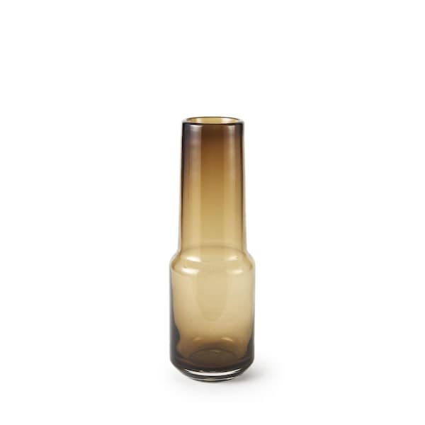Homeroots 12 in. Vintage Look Ombre Brown Glass Vase - 397575