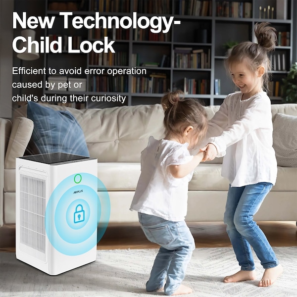 Elexnux 2152 sq. ft. H13 HEPA True Personal Console Air Purifier in Whites, 99.97% Cleaner, 235 CFM - IR-KXY550H