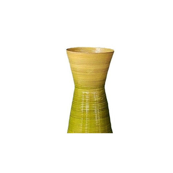 Uniquewise 31.5" Classic Bamboo Floor Vase Handmade, For Dining, Living Room, Entryway, Glossy Green - QI003242.L.GN