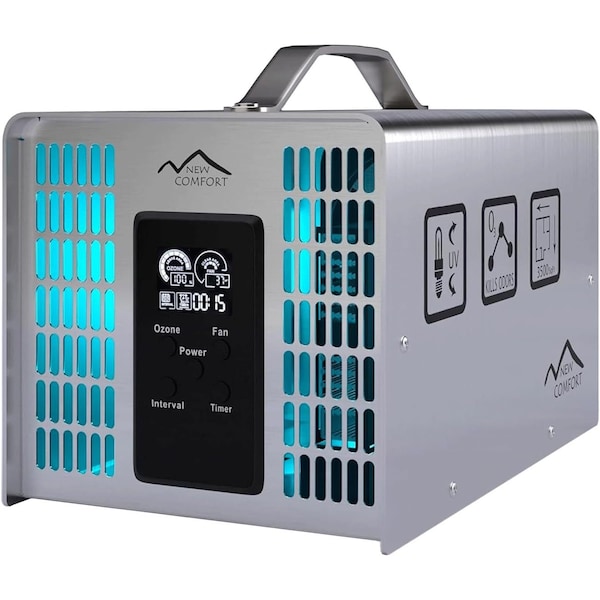 Prolux New Comfort Stainless Steel 9,000 to 14,000 mg/hr Commercial Ozone Generator and Air Purifier - SS12000