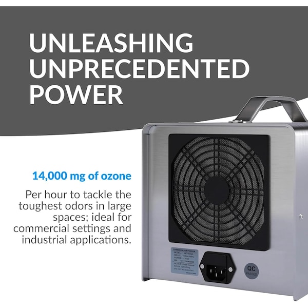 Prolux New Comfort Stainless Steel 9,000 to 14,000 mg/hr Commercial Ozone Generator and Air Purifier - SS12000