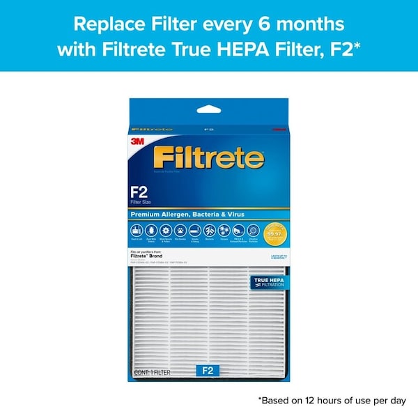 Filtrete Filtrete 13 in. H X 8.2 in. W Rectangular HEPA Air Purifier Filter 1 pk - FAPF-F2N-4