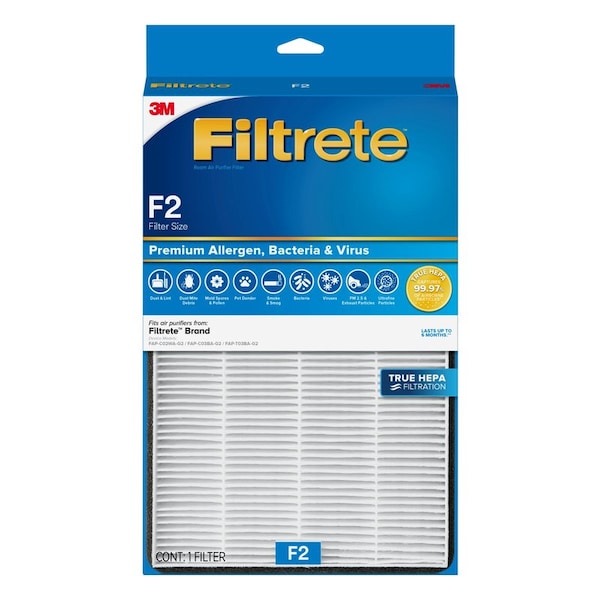 Filtrete Filtrete 13 in. H X 8.2 in. W Rectangular HEPA Air Purifier Filter 1 pk - FAPF-F2N-4