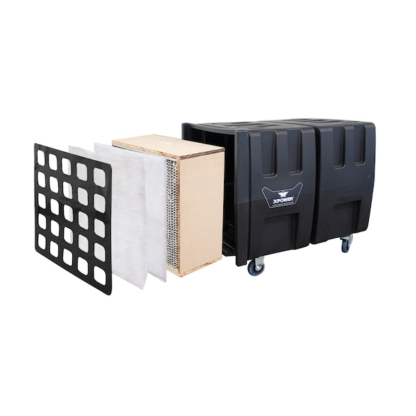 Xpower Portable 3 Stage Filtration HEPA Air Purifier System, 2000 CFM, 8.5 Amps, 2 Speed - AP-2000