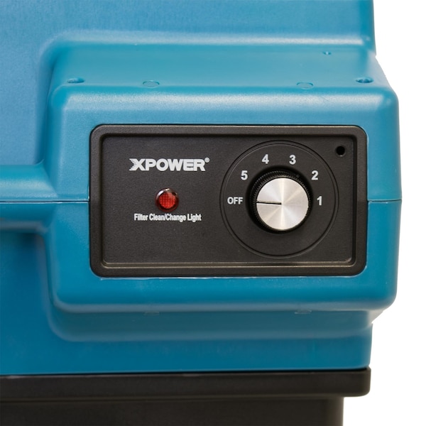 Xpower Air Scrubber W/ HEPA & Activated Carbon Filters, 1/2 HP, 600 CFM, 2.8 Amps, 5 Speed - X-3580
