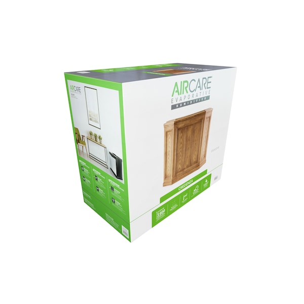 Aircare Evaporative Humidifier, Portable, 5.6 gal, 3,600 sq. ft., Light Oak - 696400HB