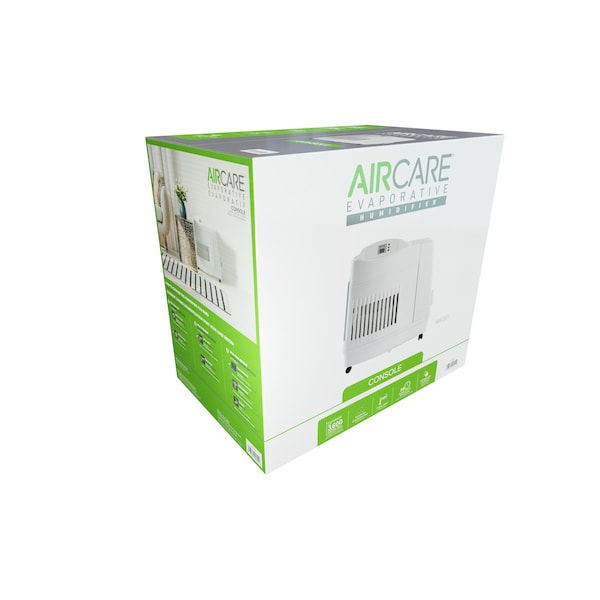 Aircare Portable Humidifier, Portable, 3.6 gal, 3,600 sq. ft., Console, White - MA1201