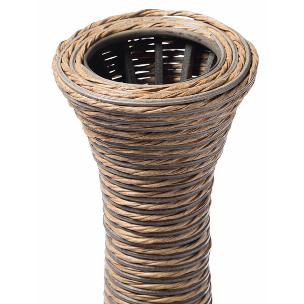 Uniquewise Set of 2 38-inch Tall Artificial Rattan Floor Vase in Elegant Beige - Statement Piece for - QI003823.2
