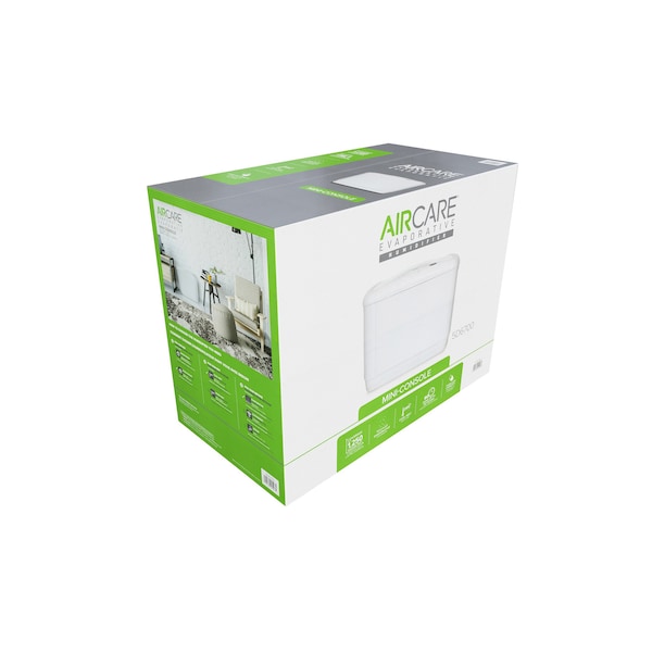Aircare Portable Humidifier, -, 3 gal, 1,250 sq. ft., Mini Console, White - 5D6 700