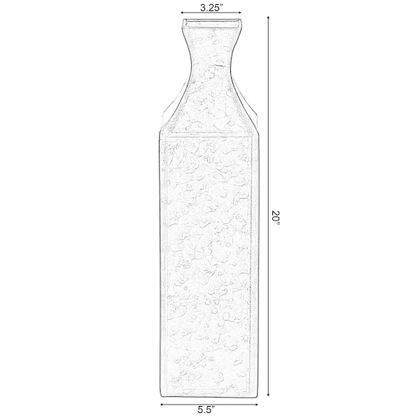 Uniquewise Antique Style Metal Bottle Shape Gold Floor Vase for Entryway, Living Room or Dining Room, Medium - QI004442.M