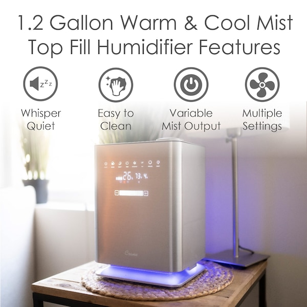 Crane Usa Premium Warm/Cool Mist digital ultrasonic humidifier - EE-6913
