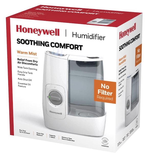 Honeywell Honeywell Soothing Comfort 1 gal 120 sq ft Mechanical Steam Humidifier - HWM845WR1