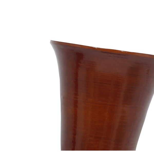 Uniquewise Tall Tri Color and Sizes Modern Handmade Bamboo Floor Vase, Brown, Natural, and Red, PK 3 - QI003592.3