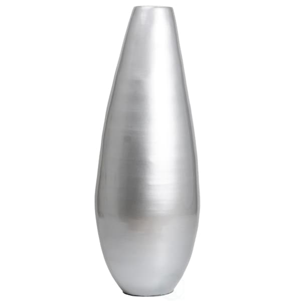 Uniquewise 31.5" Spun Bamboo Modern Metallic Tall Floor Vase, Silver - QI003354SI.L
