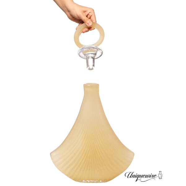 Uniquewise Unique 16-Inch Decanter-Inspired Glass Vase - Ideal Centerpiece for Entryway Tables, Dining - QI004734.S