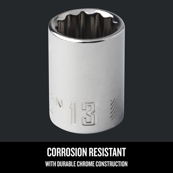 Craftsman Sockets, 13 mm S x 3/8" Drive S Metric 1 - CMMT44304