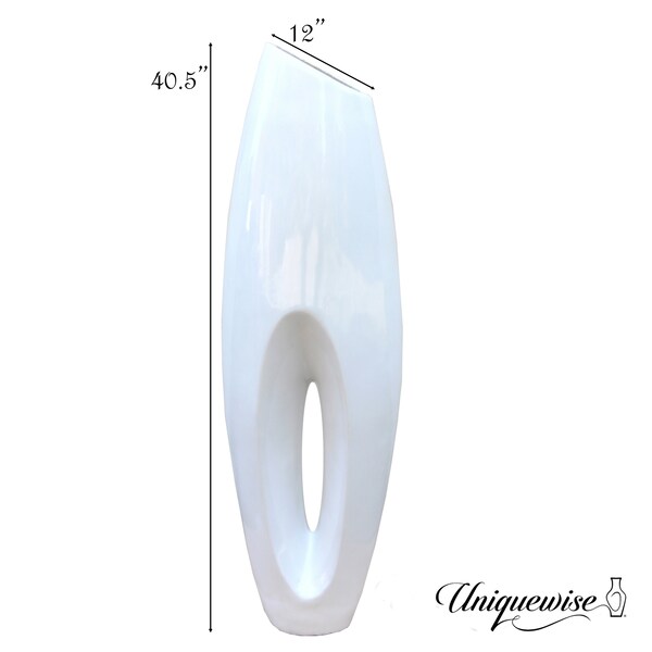 Uniquewise Modern White Large Floor Vase - 40 Inch - QI003159L