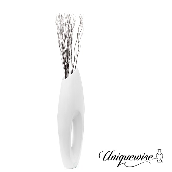 Uniquewise Modern White Large Floor Vase - 40 Inch - QI003159L