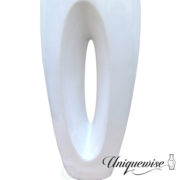 Uniquewise Modern White Large Floor Vase - 40 Inch - QI003159L