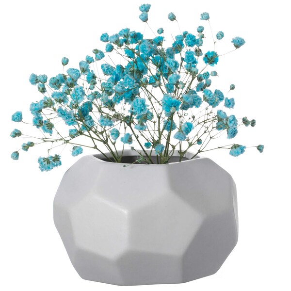 Uniquewise Contemporary White Ceramic Unique Honeycomb Shaped Table Vase Flower Holder - QI004370.BX