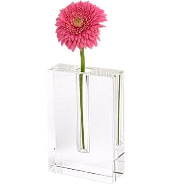 Palacedesigns Modern Clear 8in. Block Optical Crystal Vase - Clear - 8 Inches - PA3089090