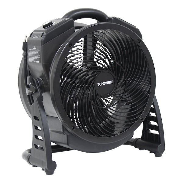 Xpower Battery Powered Rechargeable Sealed Brushless DC Motor Axial Air Mover W/ Ozone Generator - M-25B