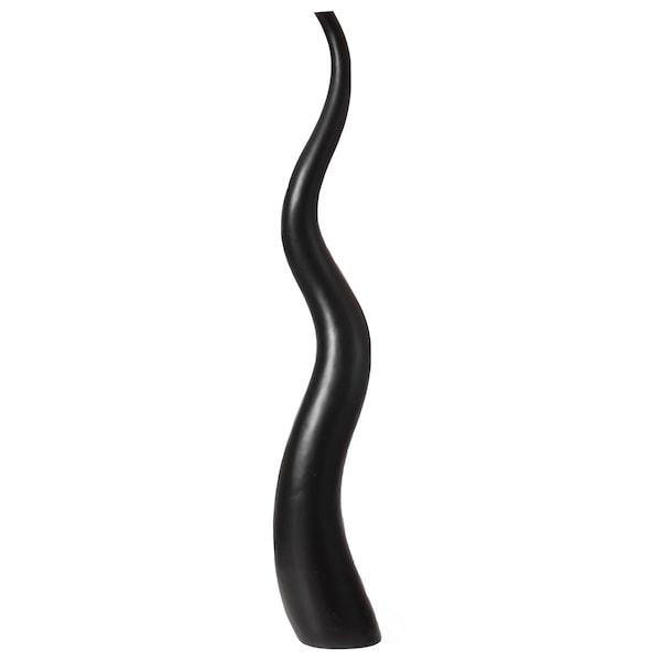 Uniquewise Tall Animal Horn Shape Floor Vase for Entryway Dining or Living Room, Ceramic Black 62 in. - QI004040.L