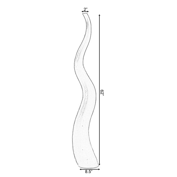 Uniquewise Tall Animal Horn Shape Floor Vase for Entryway Dining or Living Room, Ceramic Black 62 in. - QI004040.L