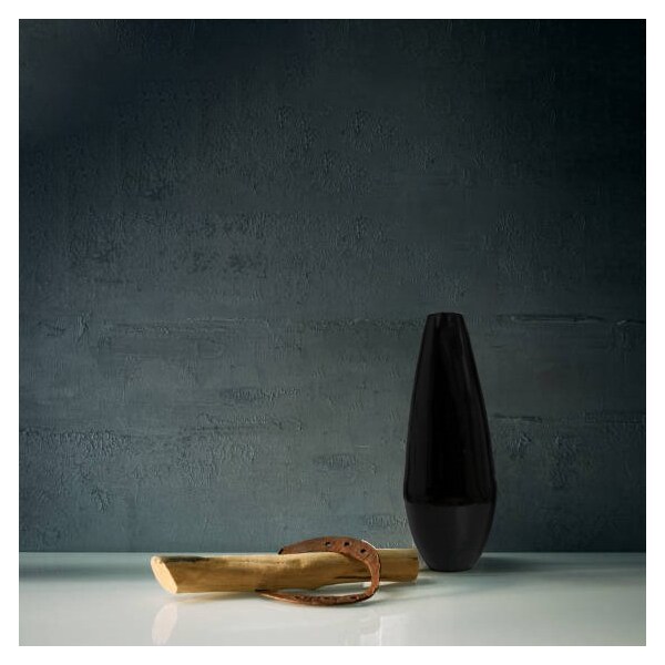 Uniquewise 31.5" Spun Bamboo Modern Metallic Tall Floor Vase, Black - QI003354BK.L