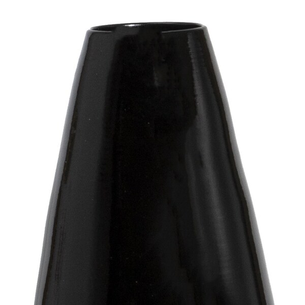 Uniquewise 31.5" Spun Bamboo Modern Metallic Tall Floor Vase, Black - QI003354BK.L