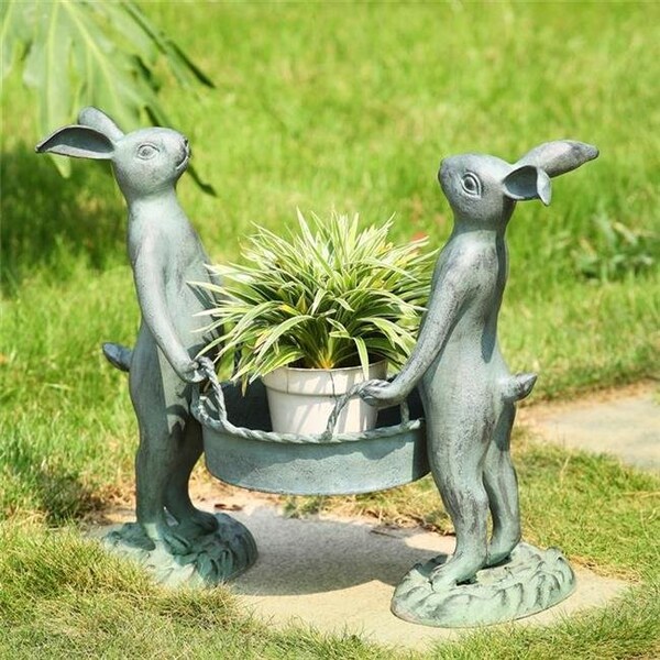 Spi Home SPI Home 21099 15.50 x 18 x 8.50 in. Bunny Gardeners Pot Holder - 21099