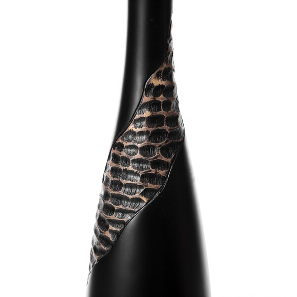 Uniquewise Contemporary Bottle Shape Decorative Floor Vase, Brown with Cobbled Stone Pattern, 27 Inch - QI004178.S