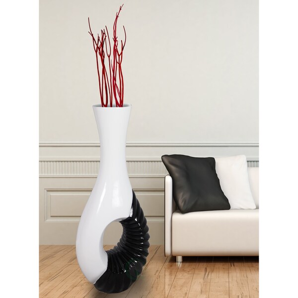 Uniquewise Modern Black and White Large Floor Vase - 43 Inch - QI003209L