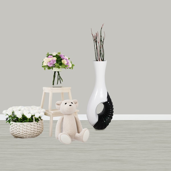Uniquewise Modern Black and White Large Floor Vase - 43 Inch - QI003209L