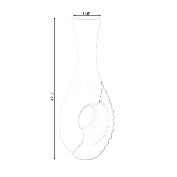 Uniquewise Modern Black and White Large Floor Vase - 43 Inch - QI003209L