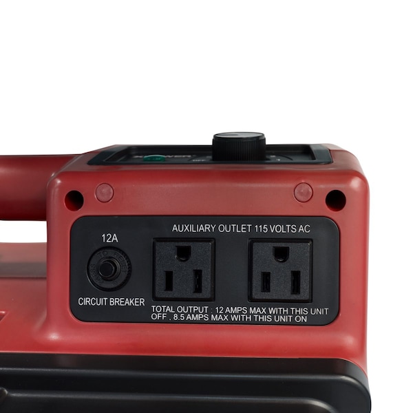 Xpower HEPA Mini Air Scrubber W/ Built-In Power Outlets & 3-Stage Filter System, 1/2 HP, 550 CFM, 2.8 Amps, 5 Speed - X-2480A-RED