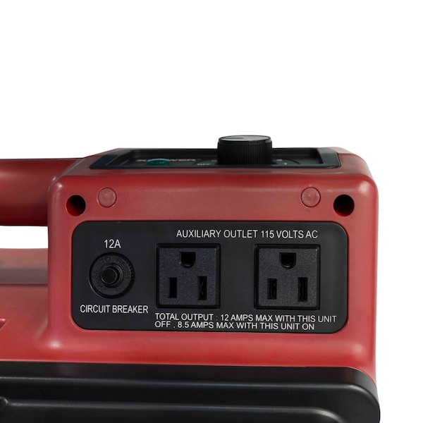 Xpower HEPA Mini Air Scrubber W/ Built-In Power Outlets & 3-Stage Filter System, 1/2 HP, 550 CFM, 2.8 Amps, 5 Speed - X-2480A-RED