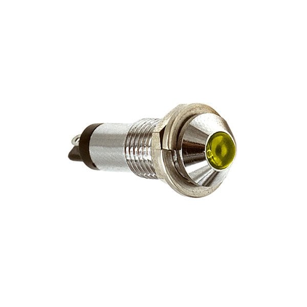 Indicadores montados en panel Dialight Led de 7 mm con LED ámbar PMI W y junta - 607-1312-330F