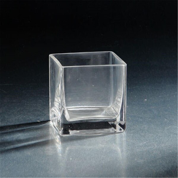 Diamond Star Diamond Star 08804C 4 x 4 x 4 in. Square Glass Votive; Clear - 08804C