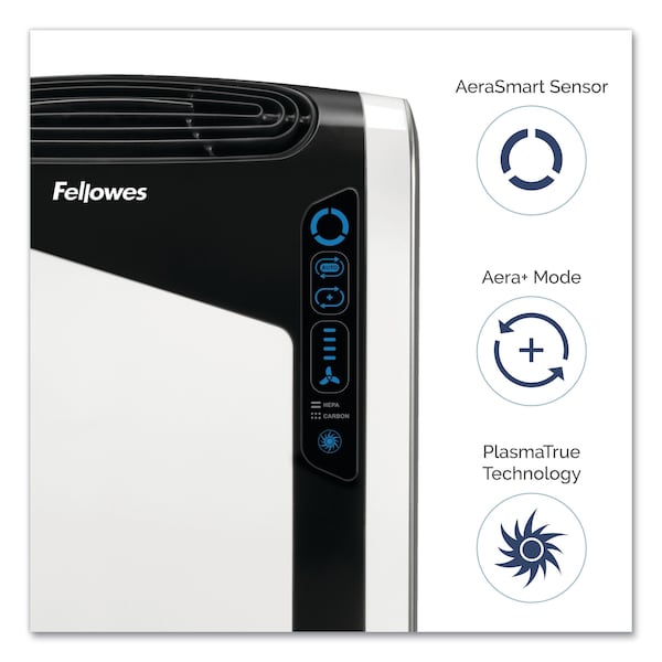 Fellowes AeraMax DX95 Large Room Air Purifier, 600 sq ft Room Capacity, White - 9320801