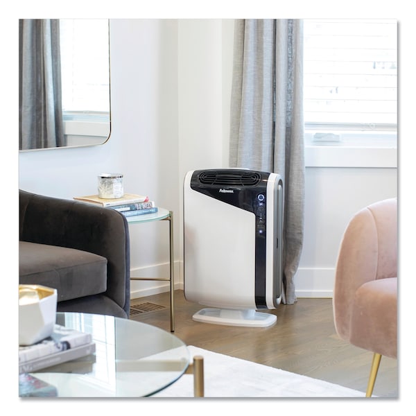 Fellowes AeraMax DX95 Large Room Air Purifier, 600 sq ft Room Capacity, White - 9320801