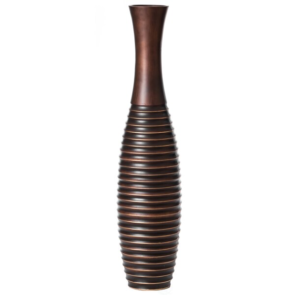Uniquewise Decorative Conemporary Tall Trumpet Shape Floor Vase, Brown 41 Inch - QI004191.L