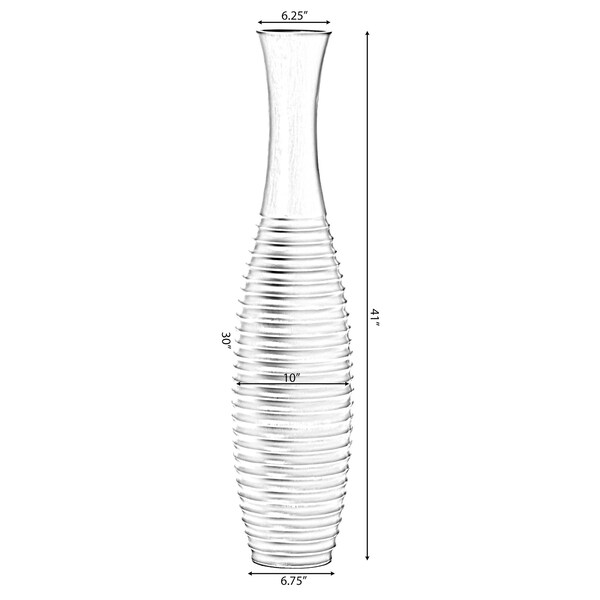 Uniquewise Decorative Conemporary Tall Trumpet Shape Floor Vase, Brown 41 Inch - QI004191.L
