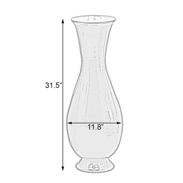 Uniquewise 31 Tall Red Modern Handmade Bamboo Floor Vase - QI003592.S