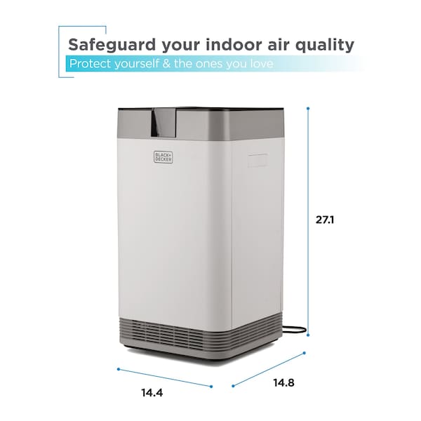 Black & Decker Air Purifier for Home Large Room with UV Light - BAPUV350